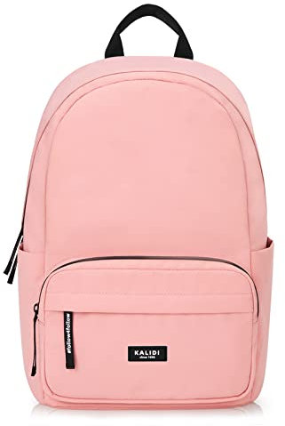 KALIDI Rucksack,Damen & Herren Backpack mit Laptopfach,Unisex Daypack Schulrucksack,Wasserdichter Tagesrucksack für Freizeit Schule Job,Rosa