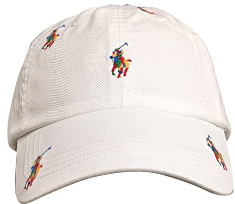 POLO RALPH LAUREN Bestickte Chinokappe für Herren, Pure White/Multi Pp Aoe, Einheitsgröße