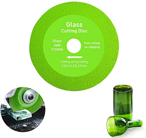 OneNine Glass Cutting Disc, Glasschneidescheibe Ø 22.23mm, Professional Diamantscheibe, Schnelle Präzise Schnitte Sägeblätter für Fliesen Glas Granit und Porzellan für Winkelschleifer