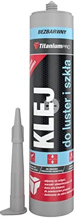 Titanium Pro Strong Clear Glass and Mirror Adhesive Silicone Specially Formulated for Bonding Mirrors 300ml (Pack of 1)