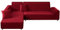 ShowyLive Sofa Überzug Couch Überzug 2er Set für Ecksofa L-Form Sofabezug 2 Sitzer+2 Sitzer, mit 2 Stück Kissenbezug, Rot