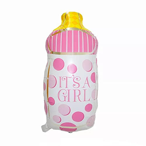 Folienballon Baby Girl, Flasche it's a girl, ca. 40 x 78 cm - Party Luftballon Deko Dekoration Kindergeburtstag Helium Heliumballon XXL Ballon Geburt Geburtstag Baby Girl boy Mädchen Junge Babyparty