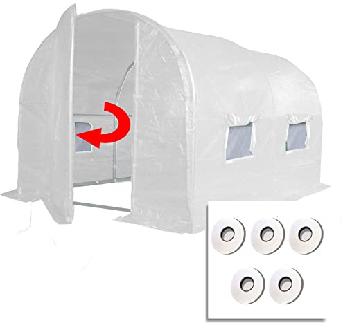 3m x 2m Polytunnel + Hotspot Tape Kit Strongest In It's Class a fully Galvanised Structure with more Diagonal & Roof Bracing than all others. Metal Hinged Door | Multi-Window.