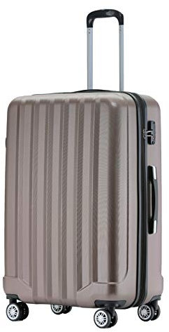 BEIBYE TSA-Schloß 2080 Gepäck Zwillingsrollen Reisekoffer Koffer Trolley Hartschale Dehnungsfuge (Coffee, XL)
