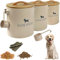 Crystals Pet Dog Food Storage Container Bin - Dog Food Containers for Dry Food - Dog Biscuit Storage Containers - Airtight Pet Food Container - Dog Food Storage Bin - Cream