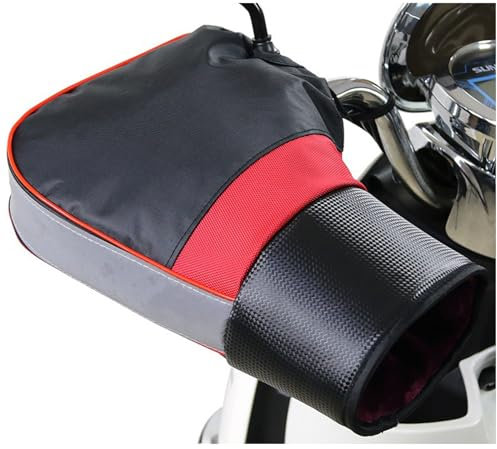 YJZQ Moufles Motocyclette pour Guidon de Moto Scooter - Gants de Protection Manchons Amovibles - Sports étanche Universel Protège des Mains - Taille 25x25cm Noir