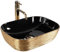 GTM Design Aufsatzwaschbecken Glanz Modern Waschbecken ohne Hahnloch - Elegant Aufsatzwaschbecken Oval für Badezimmer und Gäste WC - nur Bad Waschbecken - Modell 8