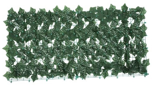Happyyami Hofdekoration künstlicher Zaun Wand-Sichtschutzzaun imitierter Pflanzenzaun Anlage künstliche Pflanzen grüner Blattzaun falsche Blätter Wand Gitter falsche grüne Blätter Gerüst