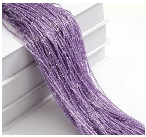 Wisafory Rideau à fils scintillants - Rideau anti-mouches - Séparateur de pièce - Rideau à franges - Décoration pour porte, fenêtre, maison - 100 x 200 cm - Violet clair