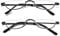 Hubeye 2 Pack Halbmond Lesebrille aus Metall für Damen und Herren Halbrahmen Lesehilfe Ultraleichte Federscharnier Schmal Sehhilfe 2.50