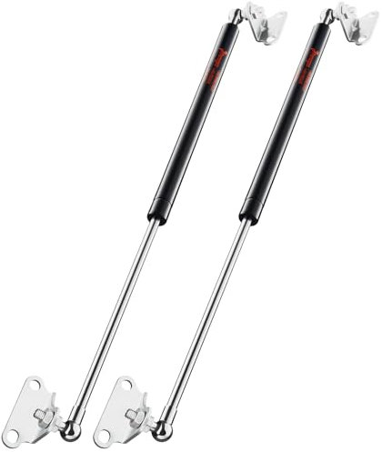 PAMAGOO Amortiguadores de gas de 20 pulgadas, 250 libras para tapas pesadas, accesorios de resorte de gas 1113 N de 20 pulgadas con soportes tipo L para caravana, camioneta, caja, ventana, sótano,