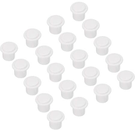 sourcing map PVC Tube Covers Internal Plug Pipe Inner 16mm End Caps Round Plugs for Hose Electrical Conduit Pack of 20