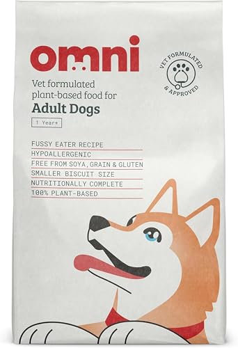 Omni Hypoallergenic Dog Food - Dragons' Den Winners, Soya, Gluten and Grain Free Dry Kibble for Sensitive Stomachs - Low Fibre, Digestible with Prebiotics and Omega 3 for Small to Large Breeds, 10Kg