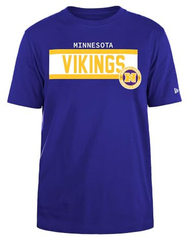 MINNESOTA VIKINGS Unisex NFL Regular High Density Ink Screenprint Front Graphic Original Team Color T-Shirt, Lila, L EU