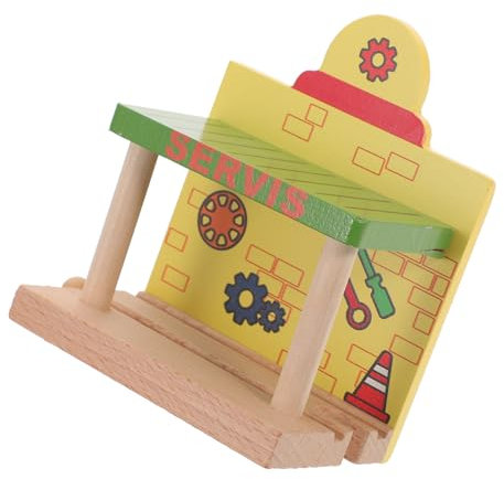 TOYANDONA Gleiszubehör Spielen Tankstelle Bahnhofsunterstützung Gleis Tankstelle Bahnhofsmodell Spielzeugeisenbahn Tankstelle Gleismodell