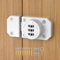 MeBantoo Cabinet Lock with Combination, 3-Digit Password Closet Door Lock, Zinc Alloy Mechanical Combination Latch with Screws for Barn One-Way Door, Drawer, Office File Cabinet (1, White)