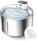 Wireless Cat Water Fountain 4L Trinkbrunnen für Katzen kabellos Edelstahl, COTINSE 5000mAh Batterie Katzenbrunnen kabellos mit Bewegungsmelder, 25DB Leiser Wasserpumpe Wasserbrunnen für Katzen 2Filter