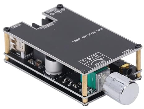 Bluetooth Amplifier Board, Single Channel 100W Audio Receiver Power Amplifier Module, DC 7-24V Stereo Amp Module, TPA3116D2 Digital Audio Amp Board for Home Theater