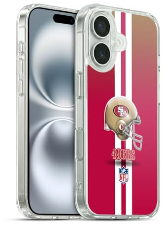 Head Case Designs Offizielle NFL Helm San Francisco 49Ers Logo Gelhülle [Militärischer Schutzgrad] Kompatibel Mit Apple iPhone 16 Und Kompatibel Mit MagSafe