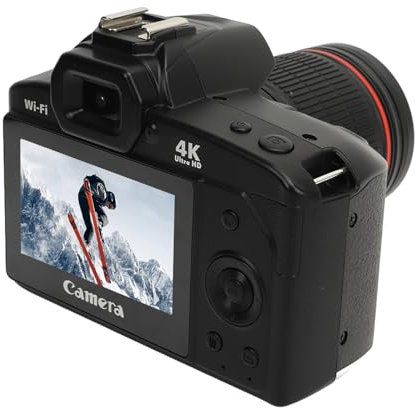 64MP Digital Camera, 4K Night WiFi 16X Zoom Beauty Filter Front Rear Dual Camera 120 Degree Wide Angle Video Photography, 4800mAh Touch Screen Digital Camera with Macro Lens for