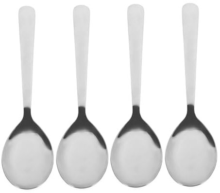 VINTORKY Set Mit 4 Löffeln Aus Edelstahl – Suppe Tisch Dessert Rühren Zuhause Und Restaurant