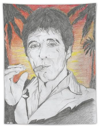 Scarface Filmposter Pate Sopranos, klassisches Filmposter (6), Wandkunst, Wandteppich, Gemälde, Bild, Wohnzimmer-Dekoration, Zuhause, Schlafzimmer, 76,2 x 101,6 cm