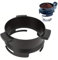 54mm Dosing Funnel, Dosing Ring Espresso Coffee Accessories for Barista, Home, Cafe, Universal Dosing Funnel Compatible with All 54mm Espresso Portafilters(Black)