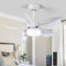 RHEAFON Ceiling Fans with Lights and Remote, 30 Inch Dimmable LED Ceiling Fan,Reversible,Noiseless,White Small Ceiling Fan for Bedroom Kitchen Indoor/Outdoor Patio