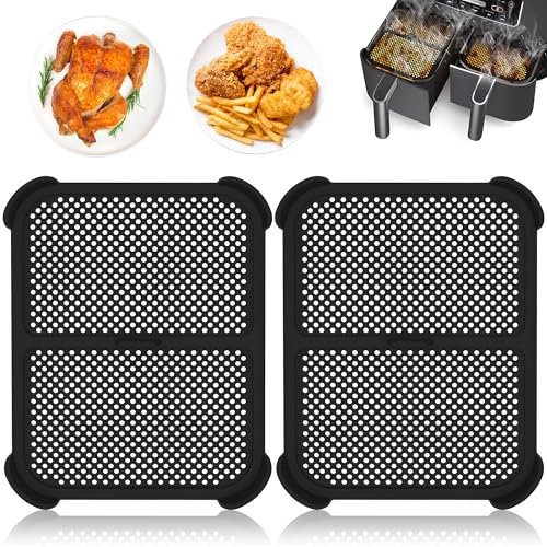 Protección contra salpicaduras para freidora de aire caliente Ninja, 2 unidades, silicona, reutilizable, freidora de aire caliente, protección contra salpicaduras para Ninja AF400 AF451 DZ401
