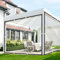 Bubuny Telone Impermeabile Trasparente con Occhielli, 2x3m Telone PVC Trasparente per Esterni, per Mobili da Giardino, per Balcone, Serra, Isolamento per Piante, per Mobili, Antipolvere