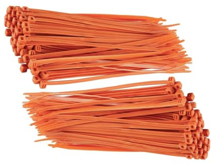 TERF® 100 Pcs Orange Cable Ties 370mm (14.57'') X 4.8mm Premium Nylon Zip Ties Wraps Secure Self Locking Mechanism Plastic Tie for Home Office Garden Garage Workshop DIY Multi Use