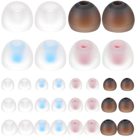 48 Pcs Silicone Replacement Earbud Tips Earbud Covers Fit in-Ear Headphones (Inner Hole 3.8mm -5.1mm) Bluetooth Earphones Headphone Earbuds Rubber Tip Festival Gifts 3 Sizes S/M/L 4 Color
