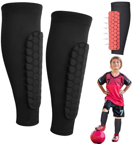1 Paire Protège Tibia Foot Enfant, Protege Tibia Enfant, Ski Shin Guards, Antichoc Shin Defender Guards, Shin Pads Cover, pour garçons et Filles, soutien rembourré en mousse
