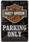 Harley-Davidson Parking Only + Harley-Davidson Only – Geschenkidee für Motorrad-Fans, lustiges Metall-Blechschild, Vintage-Kunst-Poster, Plakette, Wanddekoration, Bar, Café, Garage, 20 x 30 cm