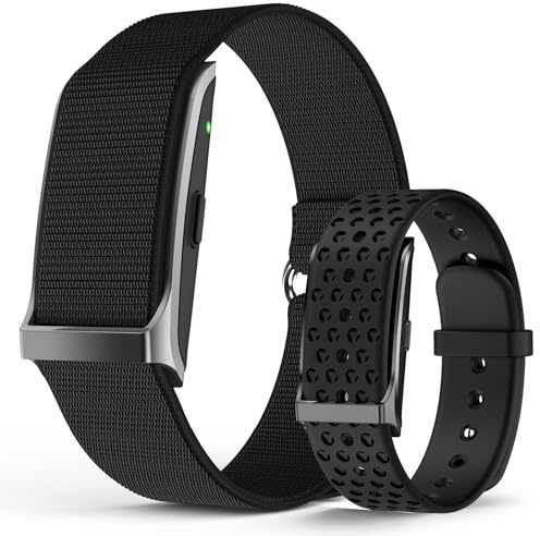Smart Bracelet, Wearable Activity & Fitness Tracker Band, 24H Sleep Tracker, All-Day Continuous Heart Rate Blood Pressure Stress HRV Monitor, 120+ Sport Modes Smart Wristband with 2 Bands, Free APP