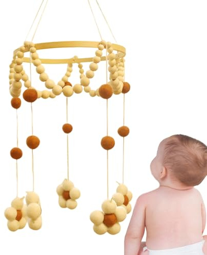 Babybett Mobile | Kinderzimmer Mobile - Klingelspiel Mit Glöckchen Dekoration Zum Aufhängen über Babybett Stubenbett Beistellbett Kinderzimmer