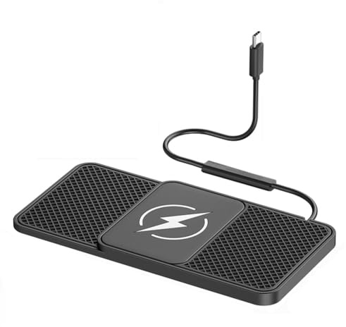LXCMQL Induktive Ladestation Auto für Audi SQ2 SQ5 SQ7 SQ8 SQ6 e-tron SQ8 e-tron, 20W Schnellladen Type-C/USB rutschfest Wireless Charger Auto Induktive Ladepad,A 30cm Cable Type-C Plug