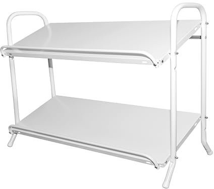SCHULTE Regalwelt Getränkekistenregal für bis zu 6 Kisten, 74,5x95x40 cm (HxBxT), Traglast pro Ebene ca. 60 Kg, weiß, Getränkeregal, Bierkistenregal, Flaschenkastenständer, Wasserkistenregal
