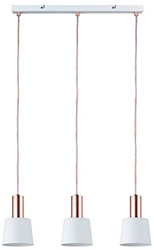 Paulmann 79657 Neordic Haldar Pendelleuchte max.3x20W E14 Weiß/Kupfer matt 230V Metall