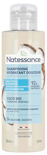 Natessance - Shampooing extra-doux - brillance - Coco & Kératine végétale - usage fréquent 100ml