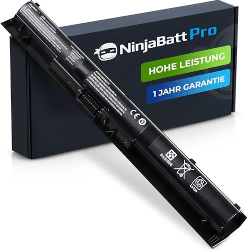 NinjaBatt Batteria Pro per HP K104 800049-001 KI04 800050-001 800010-421 800009-421 15-AB150SA HSTNN-DB6T AB254SA HSTNN-LB6S AB271SA 800049-005 Cellule Samsung [4 celle/2600 mAh/38 Wh]