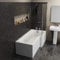 Modern 1500mm L Shaped Right Hand Shower Bath Only Bathtub Acrylic Bathroom Tub