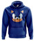 SmartyPants Blue Hedgehog Hoodie - Video Game Movie Film TV Show 80% Ringspun Cotton Comfy 80% Ringspun Cotton 20% Polyester Kangaroo Pouch Pocket Twin-Needle Stitching Detailing (Large, Blue)