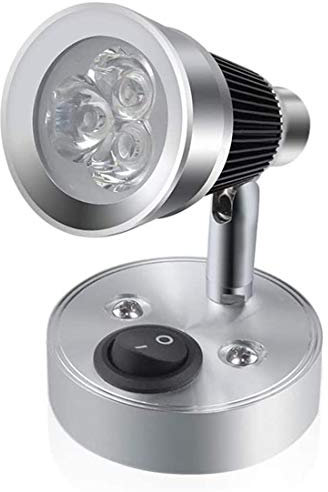 Applique murale flexible à LED, lampe de lecture 12V 3W avec interrupteur, lampe de lit murale, lampe de lecture murale réglable pour caravane RV