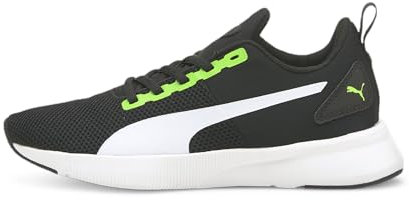 PUMA Flyer Runner Jr Sneaker, Green Flash White Black, 37.5 EU