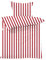 Lavea Bettwäsche Set - Viola 135 x 200cm + 80 x 80cm. Design: Breite Streifen - Farbe: Rot 100% Baumwolle. Hochwertig mit Reißverschluss. GOTS/Bio Zertifiziert.