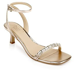 Jewel Badgley Mischka Women's Charisma Kitten Heel Heeled Sandal, Rose Gold, 6.5 UK
