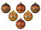 Christbaumkugeln Braun Gold Kupfer Blumen 6 Stück Weihnachtsbaumkugeln Echt Glas