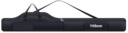 LUCHONG Fishing Rod Bag, 190cm Fishing Bag Portable Folding Fishing Rod Reel Bag Fishing Pole Gear Tackle Tool Carry Case Carrier Travel Bag Storage Bag Organizer