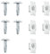 ZEALfix Lot de 5 paires de vis de fixation clips pour capot de moteur en alliage d'aluminium compatibles avec Peugeot Citroën 206 207 406 407 806 807